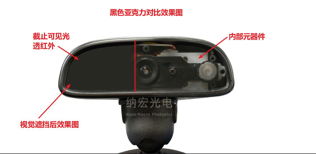 透紅外亞克力板對(duì)比效果